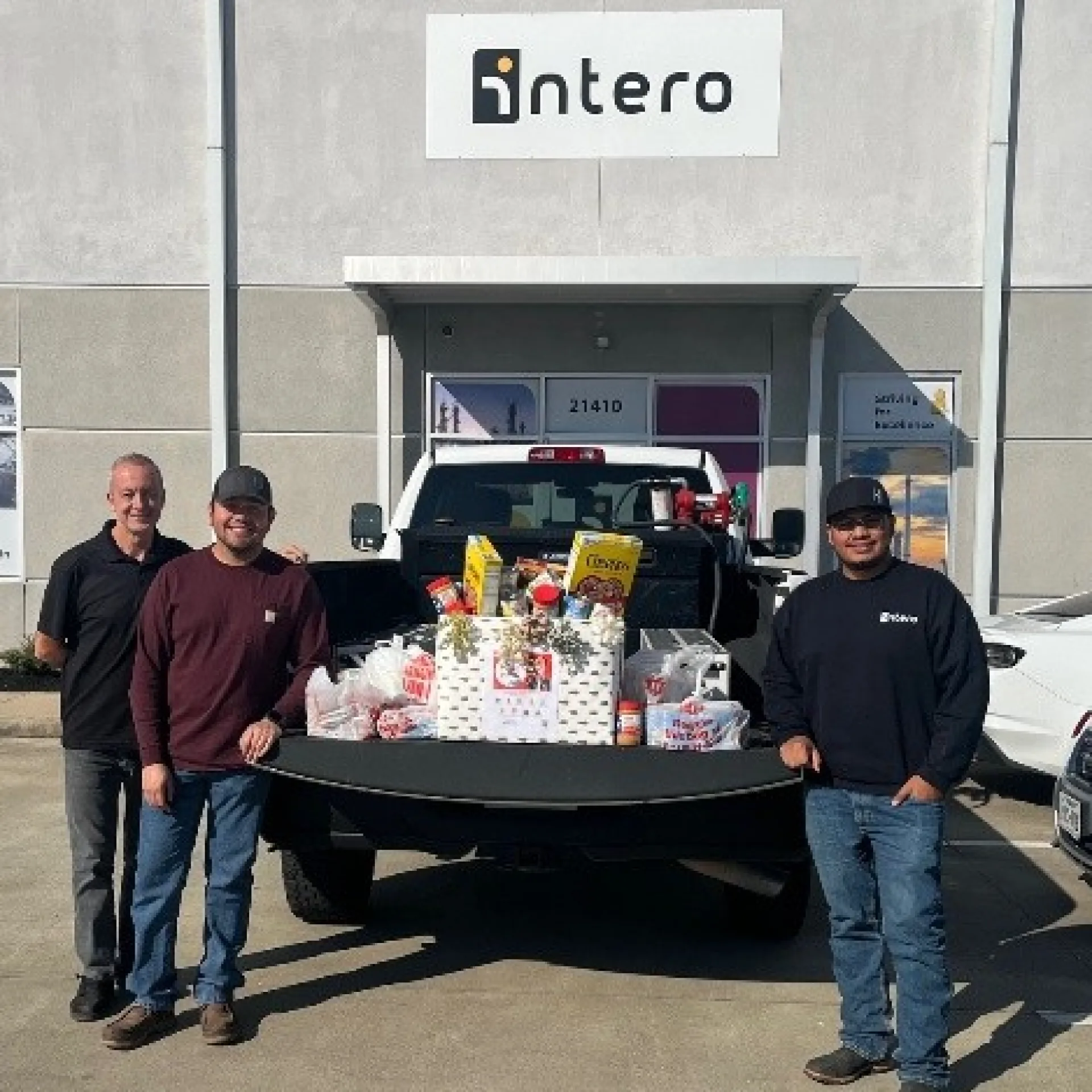 Intero employees at the county food bank