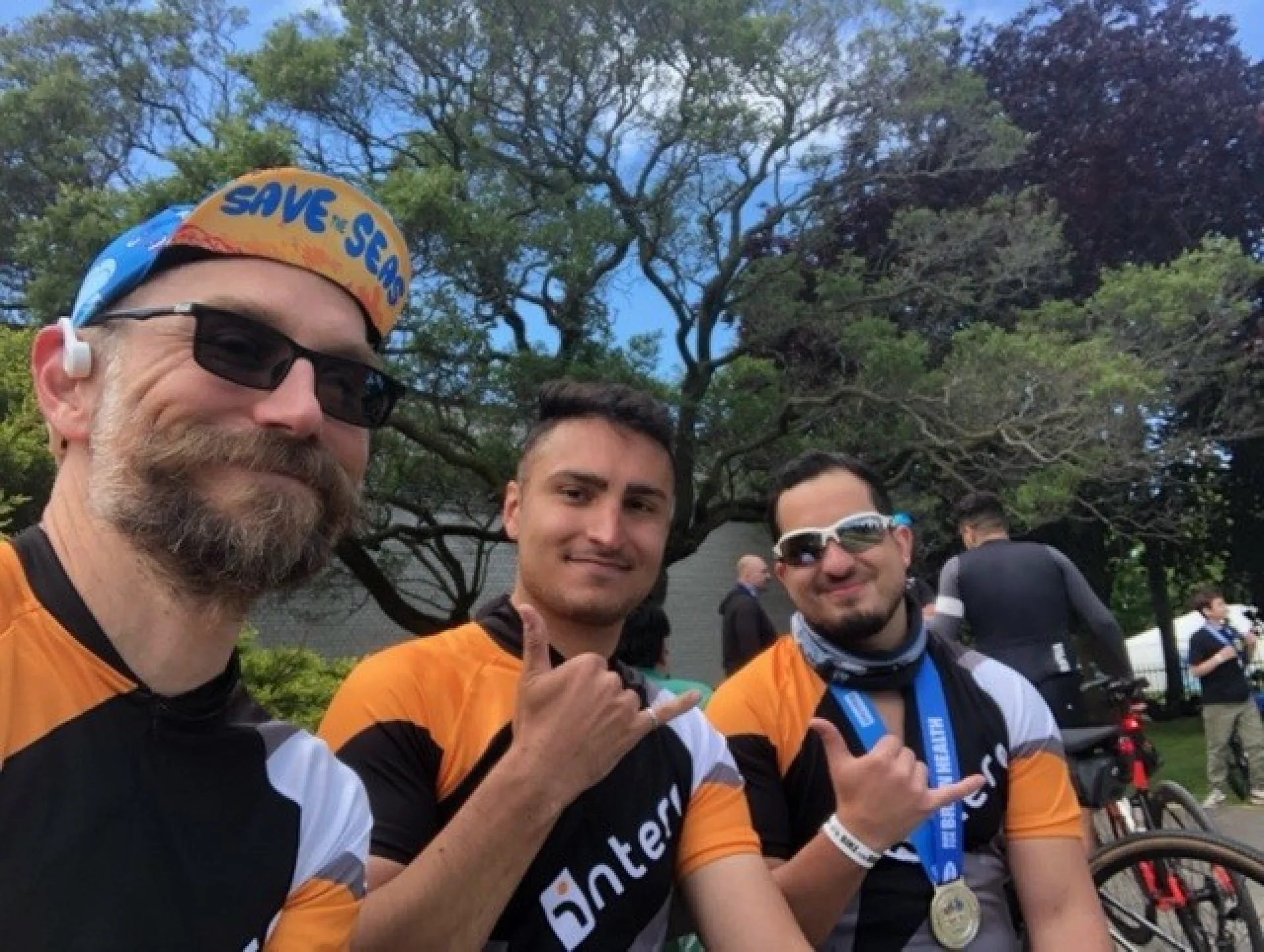 Intero employees at bike ride